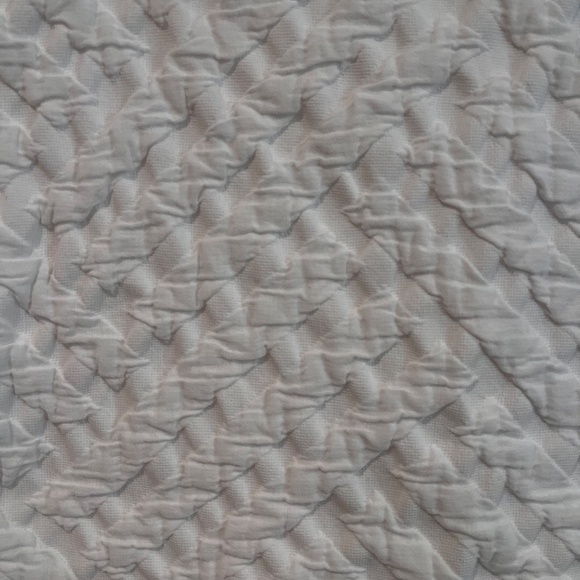 Two West Elm Parquet Texture Euro Shams in White - Picture 3 of 6